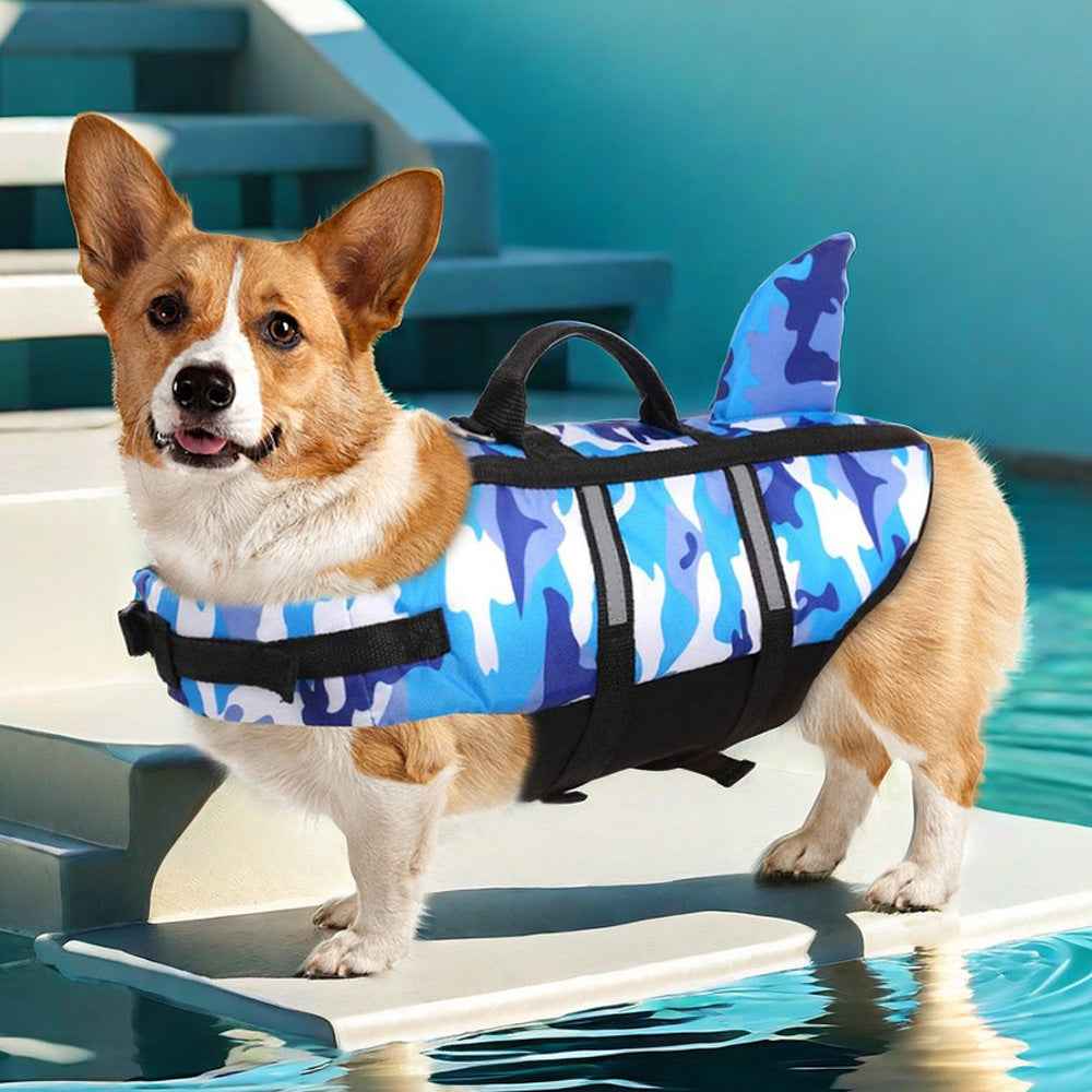 Dog Life Jacket Lightweight Adjustable Velcro Medium to Large Dog Swimwear by eprolo