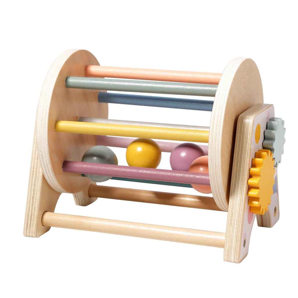 Three in one desktop wooden rolling drum kindergarten puzzle Montessori early education toy by eprolo