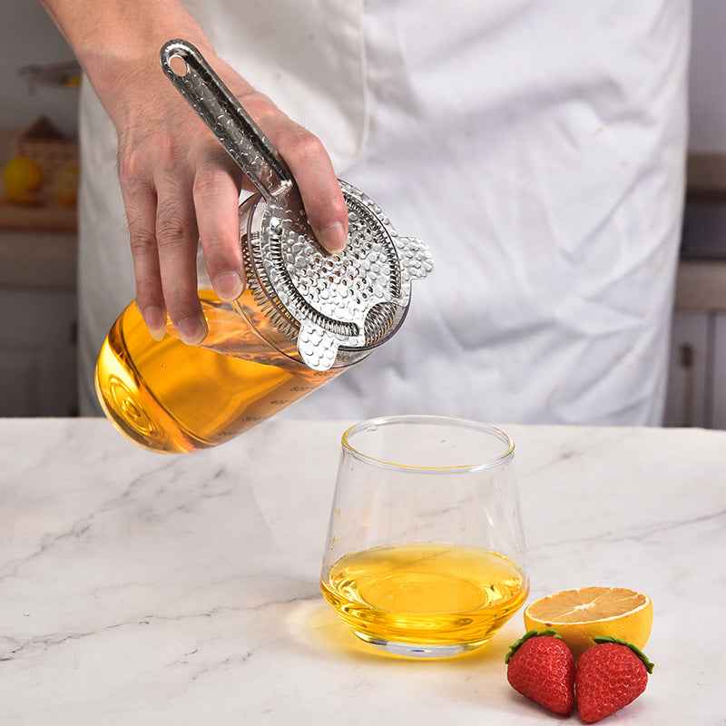Stainless Steel Ice Filter with Cross Pattern 304 for Cocktail Mixing, Spring-Loaded Ice Strainer by eprolo