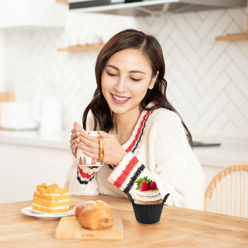 4-6 reusable silicone air fryer liners & baking cups – non-stick kitchen tools for eggs, cakes, meatballs. by eprolo