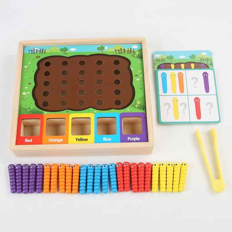 Children's classification insect catching game early education puzzle color classification matching caterpillar game by eprolo