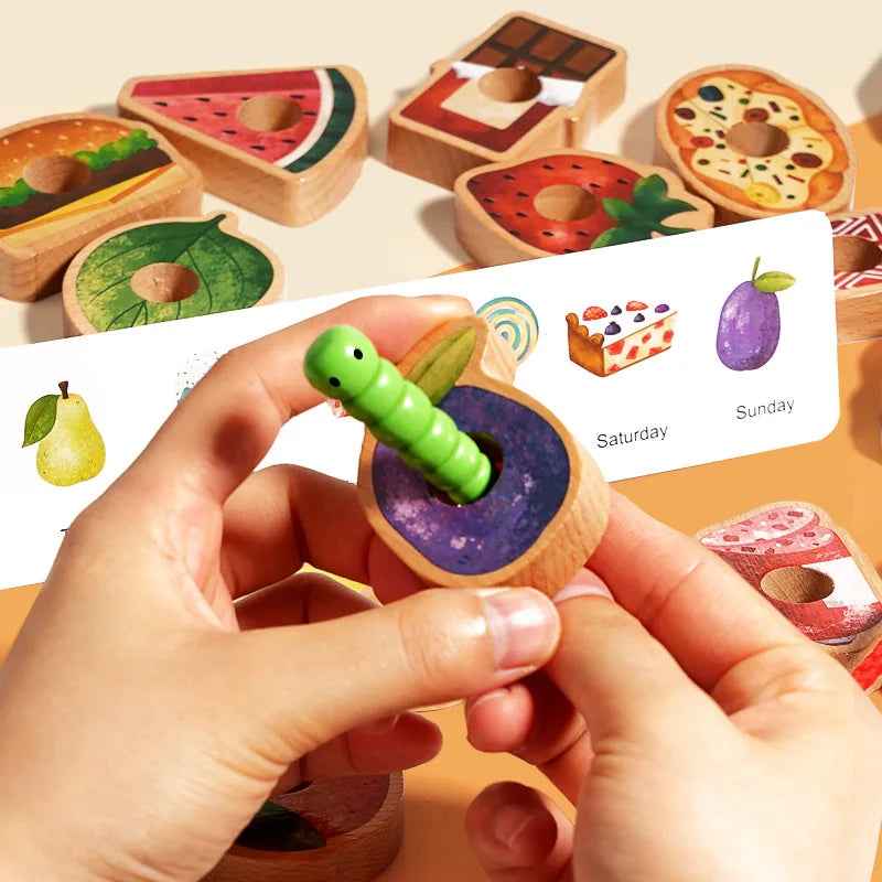 Early childhood education Greedy eating caterpillar string and bead game focus logical thinking training children's toys by eprolo