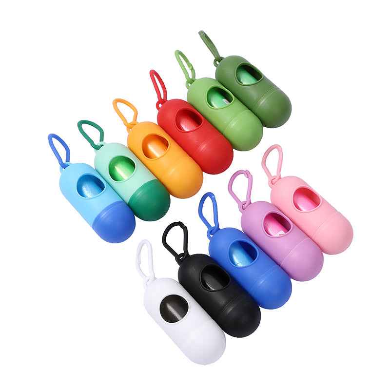 Pet Waste Bag Capsule Dog Waste Box Pill Portable Thickened Poop Bag by eprolo