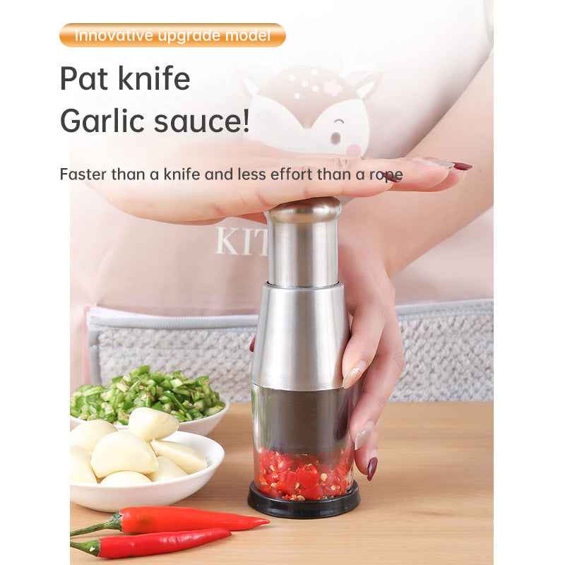 Manual Patting Knife, Stainless Steel, All Steel, Multifunctional Garlic Pester, Household Kitchen Cutter, Garlic Pester by eprolo