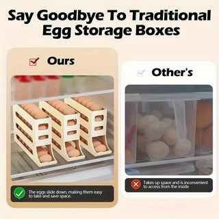 Rolling Egg Storage Box Slide-Type Automatic Egg Roller Freshness Preservation by eprolo