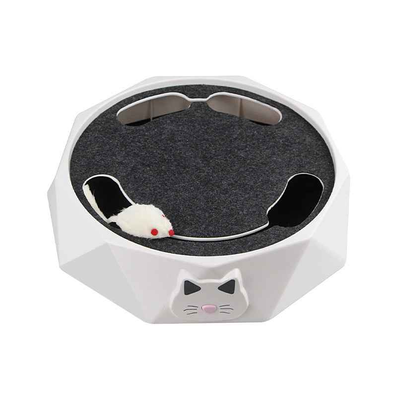 Pet Electric Cat Toy Plush Mouse Cat Spinner Two-Speed Adjustable Automatic Interactive Whack-a-Mole Toy by eprolo