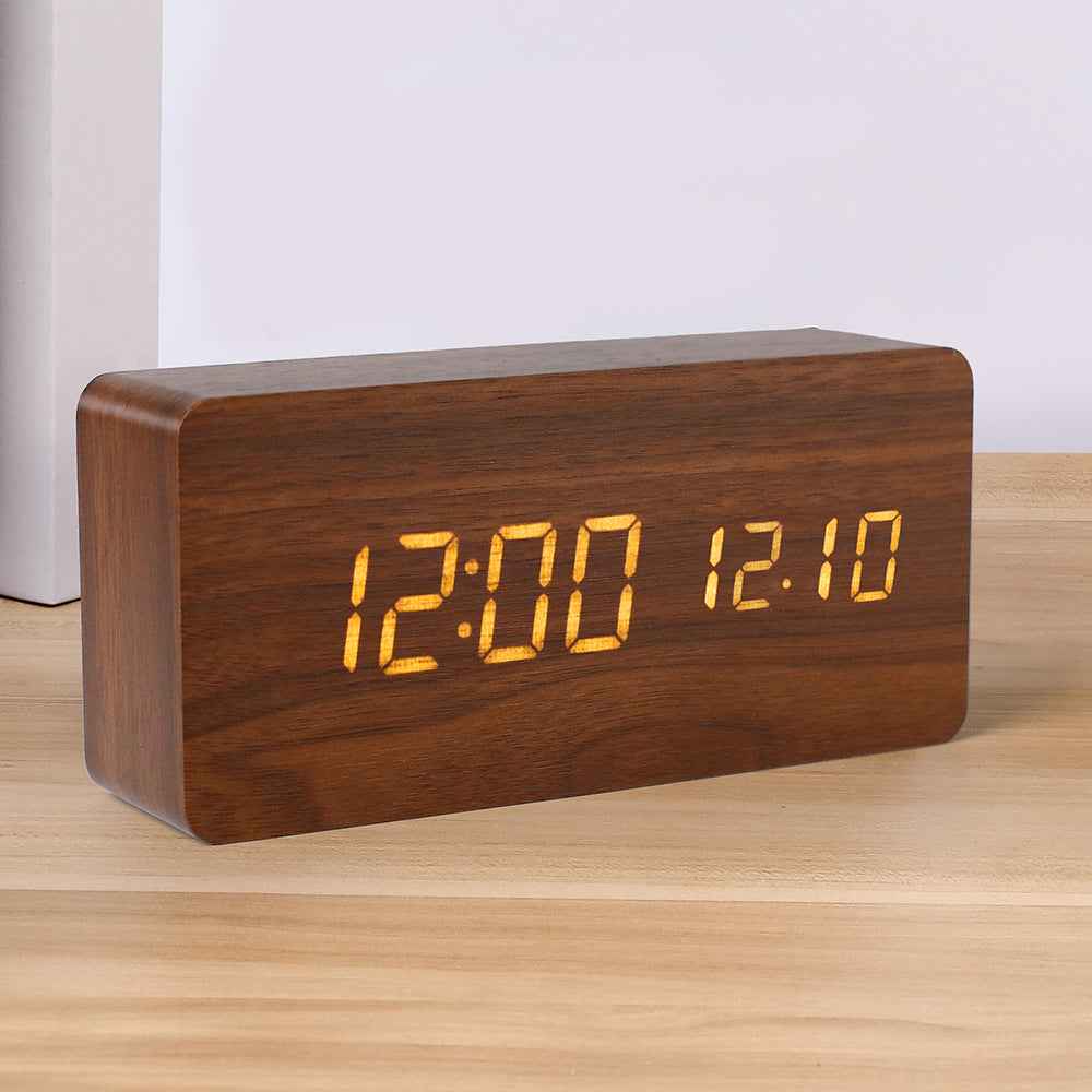 Transform Your Mornings with the LED Digital Alarm Clock: Thermometer & Night Light Included by eprolo