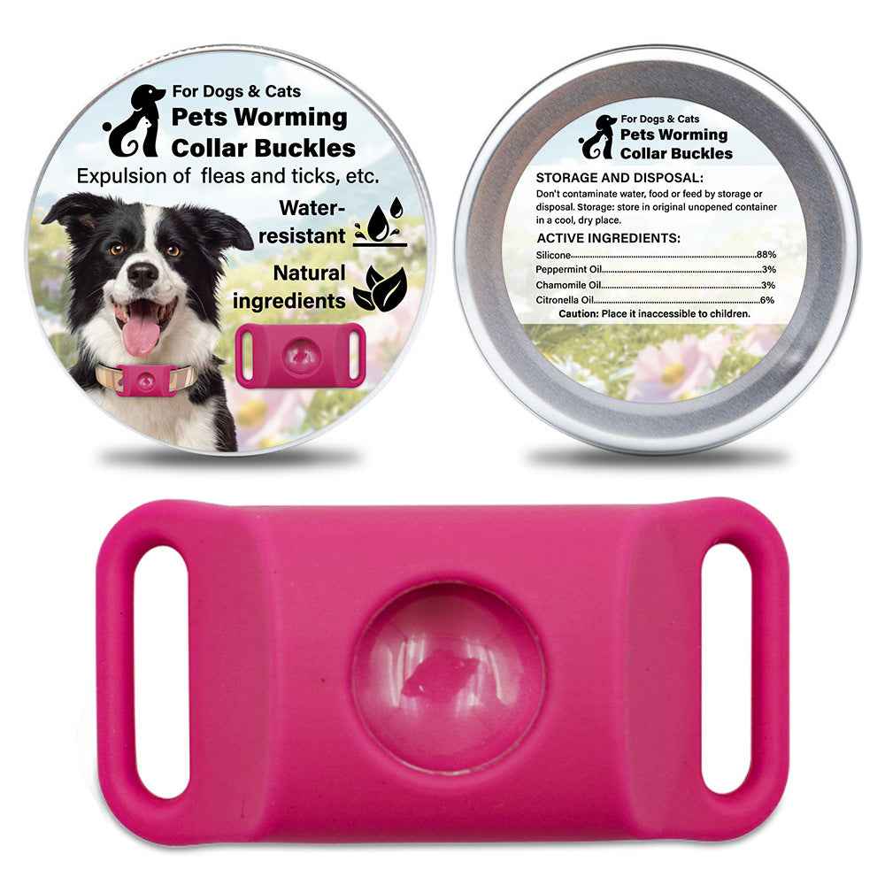 Pet Cat Dog Flea and Tick Prevention Silicone Collar with Insect Repellent Tag, Anti-Flea and Anti-Tick by eprolo