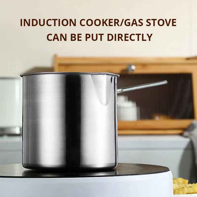 Oil Fryer, Household Deep Pot, Stainless Steel Gas Mini Pot, Japanese Style, with Filter Screen, Oil Saving Small Fryer by eprolo