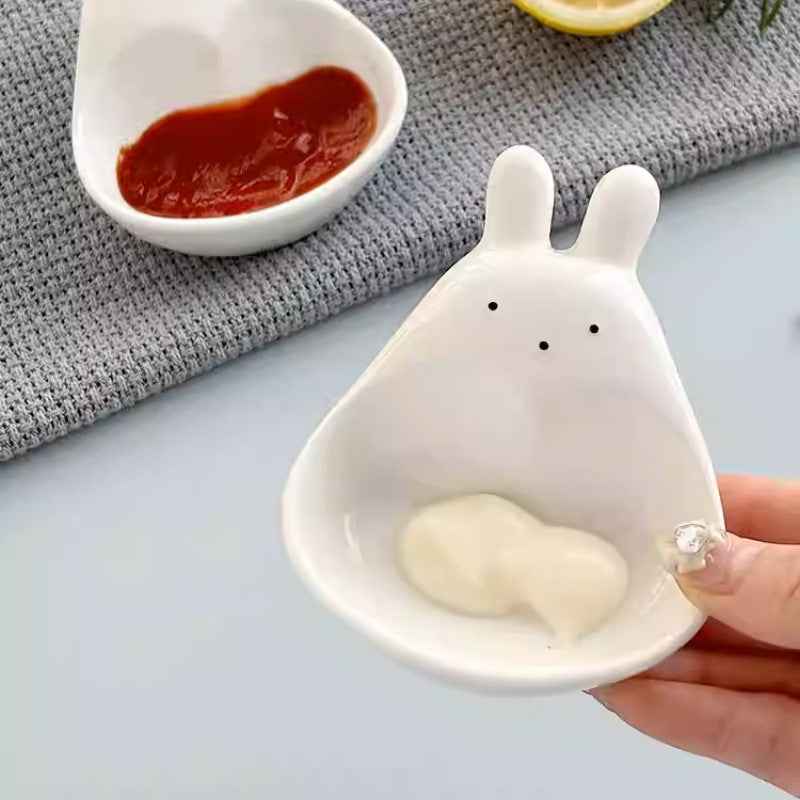 Dish Cute Small Plate for Home Use, Elegant Snack Dish, Korean BBQ Dipping Tray, Vinegar Dish, Mini Dipping Plate by eprolo