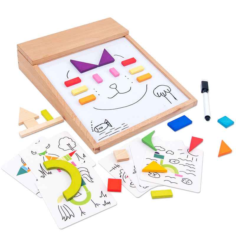 Unleash Creativity with Our Wooden Magnetic Drawing Board for Kids by eprolo