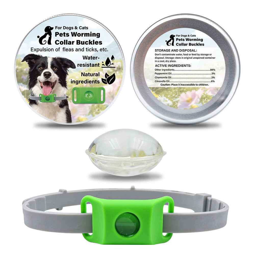 Pet Cat Dog Flea and Tick Prevention Silicone Collar with Insect Repellent Tag, Anti-Flea and Anti-Tick by eprolo