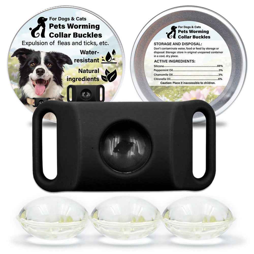 Pet Cat Dog Flea and Tick Prevention Silicone Collar with Insect Repellent Tag, Anti-Flea and Anti-Tick by eprolo