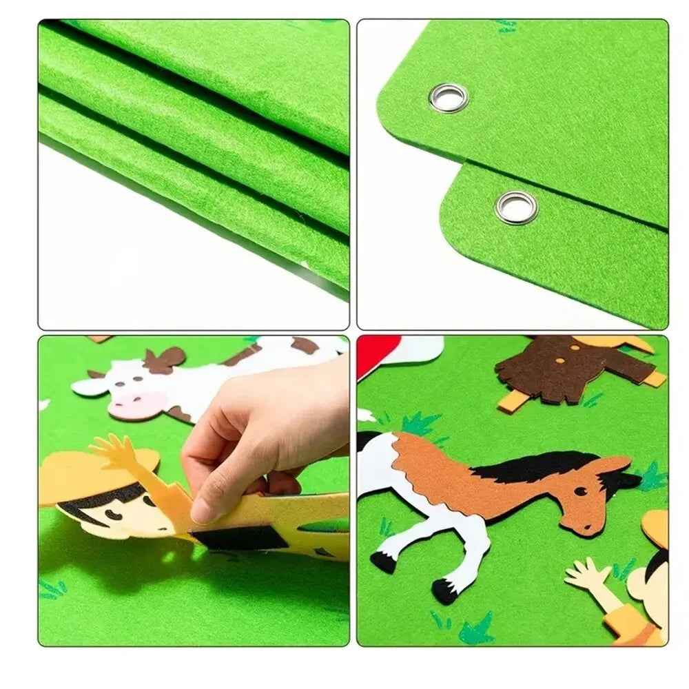 Felt Board Stories Set Montessori Ocean Farm Animal Family Interactive Preschool Education Early Learning Toddlers Toys by eprolo