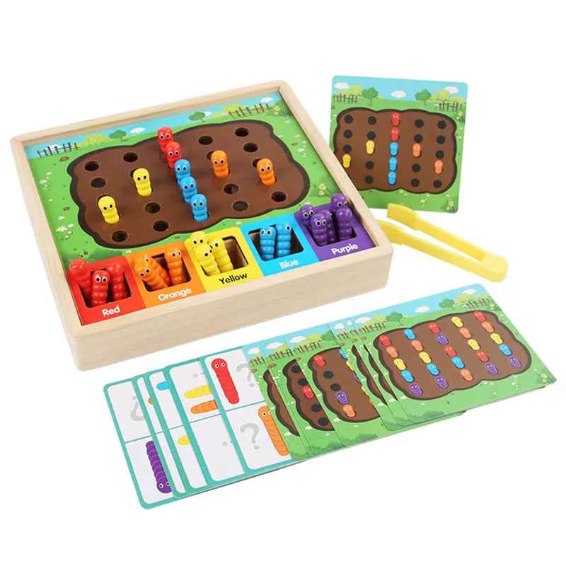 Children's classification insect catching game early education puzzle color classification matching caterpillar game by eprolo