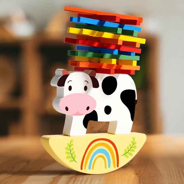 Children's wooden animal stacking high puzzle toys for early childhood education cognitive stacking high puzzle toys for babies by eprolo