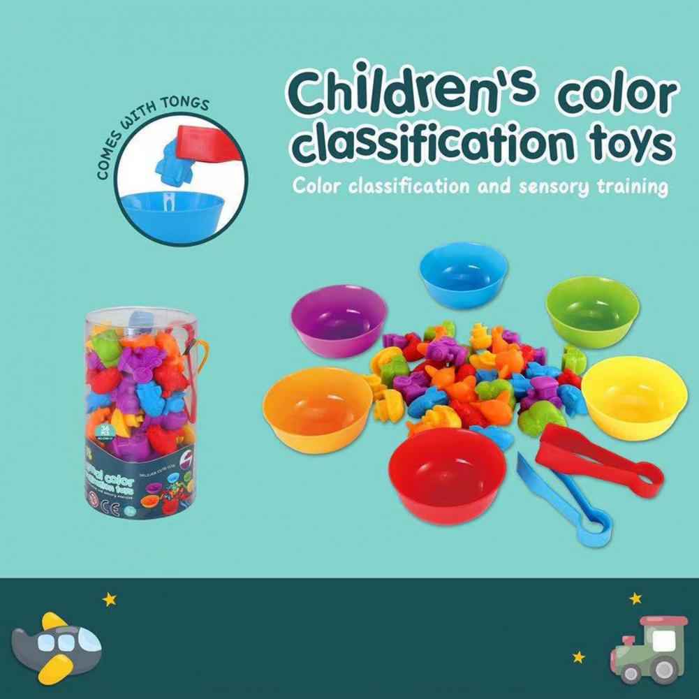 Children's Rainbow Count Early Education Cognitive Toys Montessori Teaching Aids Math Children's Game Set by eprolo