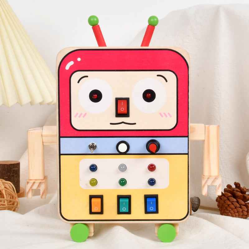 Children's circuit board switch power LED light robot busy board hands-on brain early education toy by eprolo
