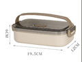 Microwaveable stainless steel single layer portable lunch box with lid by eprolo
