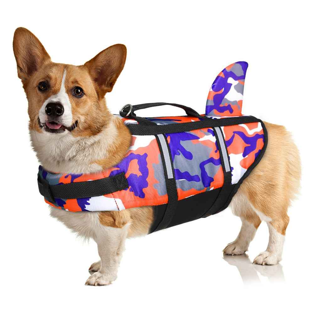 Dog Life Jacket Lightweight Adjustable Velcro Medium to Large Dog Swimwear by eprolo