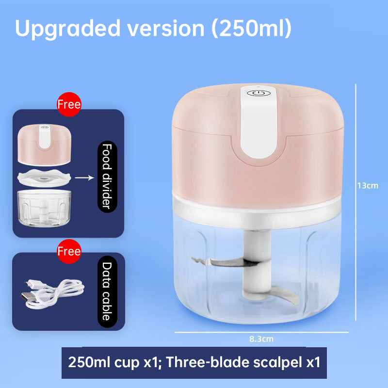 Mini Automatic Portable Food Processor, Triple Blade, USB 250 mL Electric Bivolt by eprolo