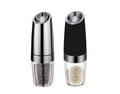 Homgeek Salt Pepper Mills Portable Automatic Electric Gravity Pepper Grinder Electric Pepper Grinder Kitchen Cooking BBQ Tools by eprolo