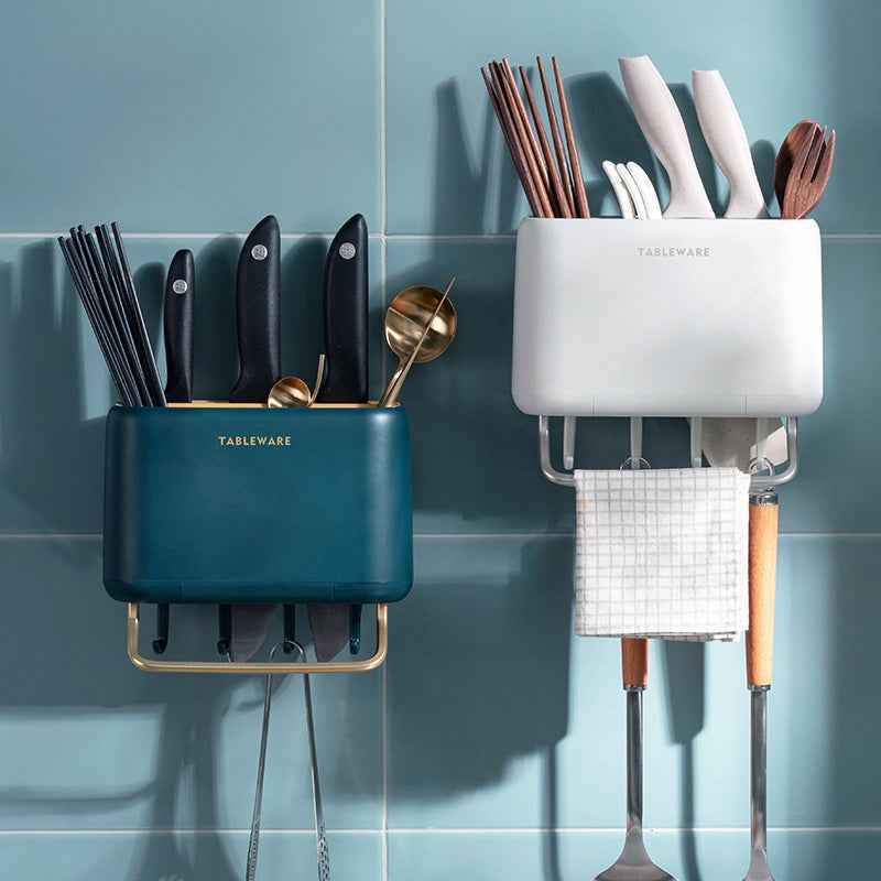 Wall-Mounted Chopsticks Cage Kitchen Chopsticks Multifunctional Storage Basket Storage Rack by eprolo
