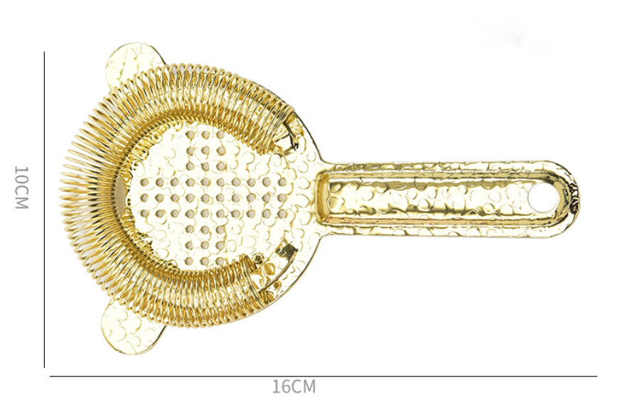 Stainless Steel Ice Filter with Cross Pattern 304 for Cocktail Mixing, Spring-Loaded Ice Strainer by eprolo