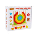 Children's early education toys Ring rainbow wooden blocks thinking training hand eye coordination disc breakdown Jenga by eprolo