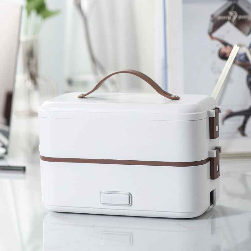 Electric lunch box stainless steel liner portable plug-in small insulation lunch box home heating lunch box steaming rice artifa by eprolo