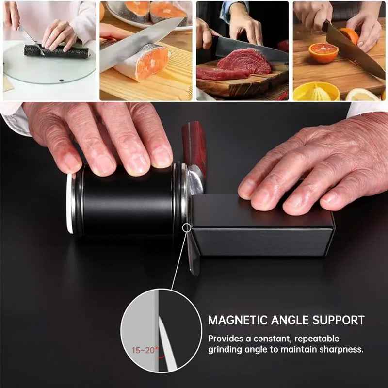 15° & 20° Roll Knife Sharpener Kit, Magnetic Rolling Sharpening Tool with Grinding Stones, Kitchen Chef Accessories by eprolo