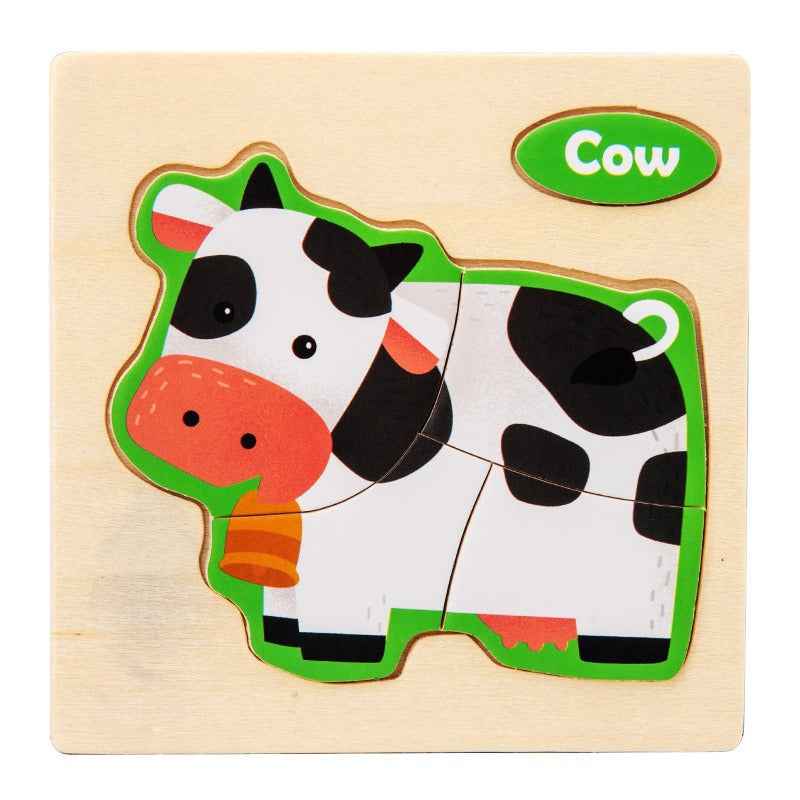 Early Education Puzzle Jitterbug With The Same Children's Educational Animal Enlightenment Cognitive Puzzle Board Toys by eprolo