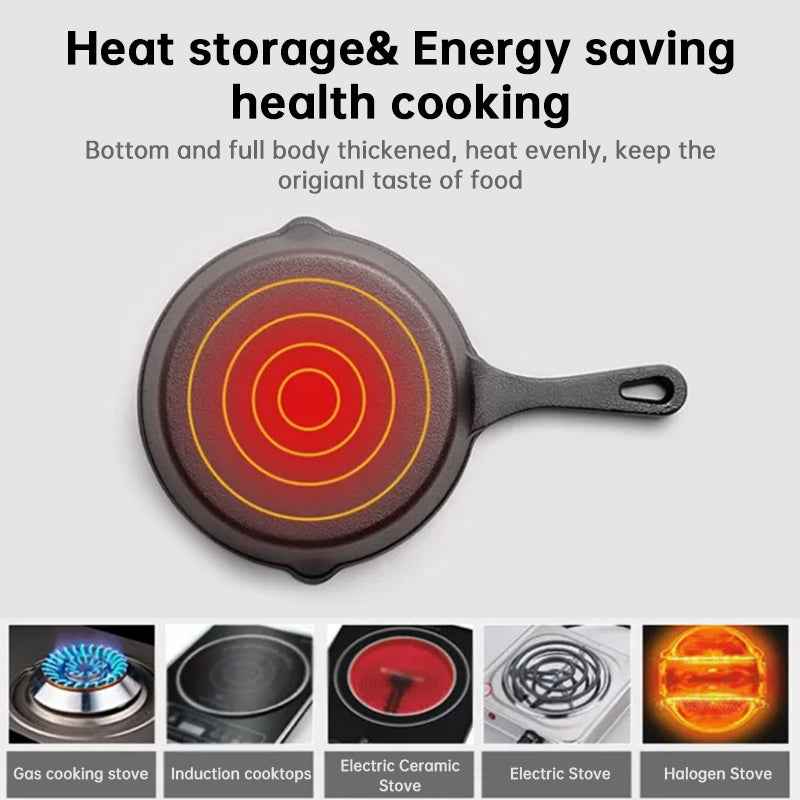 4-Pack Cast Iron Skillet Set – Non-Stick Frying Pans for Induction, Egg & Crepe Pan by eprolo