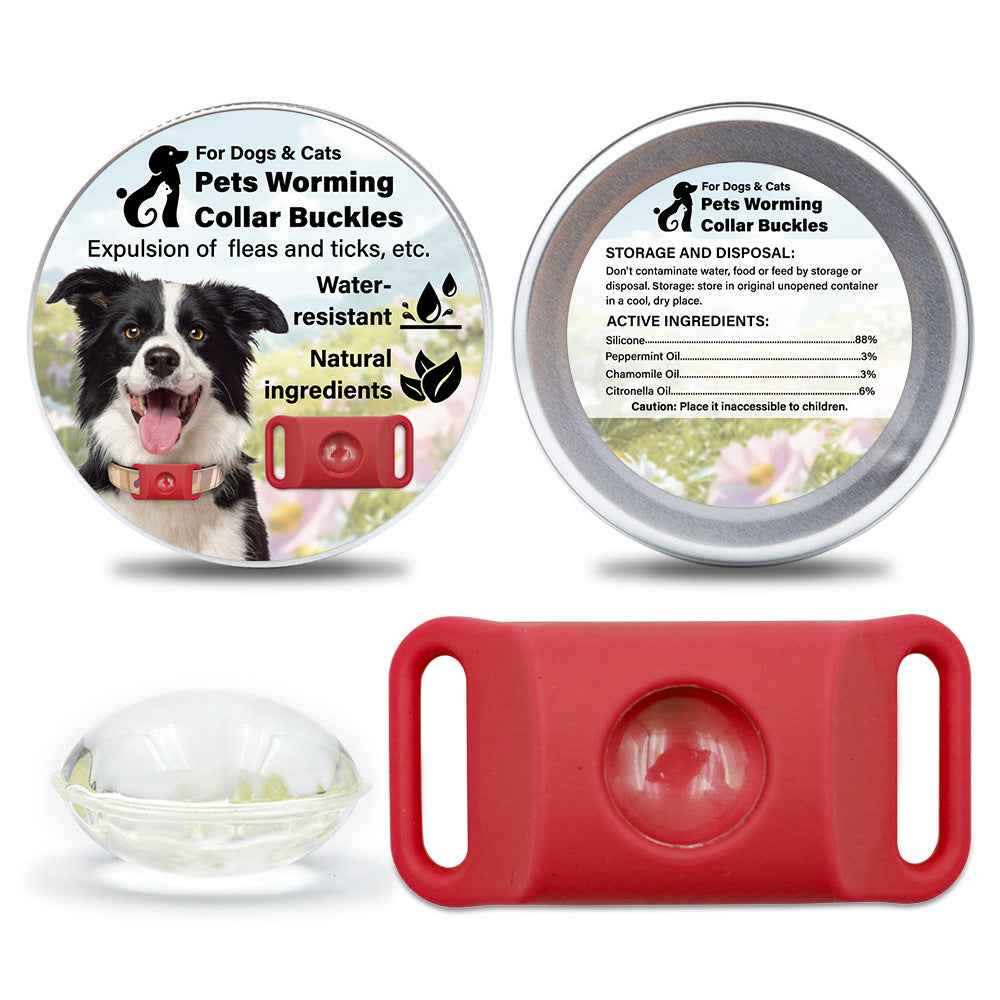 Pet Cat Dog Flea and Tick Prevention Silicone Collar with Insect Repellent Tag, Anti-Flea and Anti-Tick by eprolo