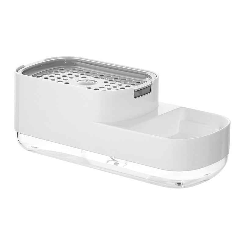 Kitchen Press Type Manual Soap Dispenser Dish washing Liquid Dispenser Storage Box Sponge Soap Dispenser by eprolo
