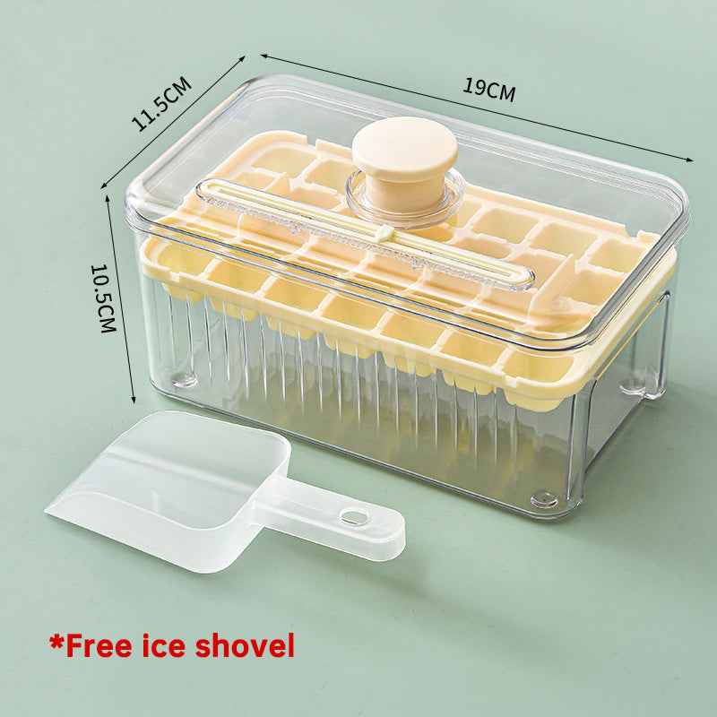 Press Type Ice Cube Ice Box Refrigerator Ice Cube Artifact Silicone Mold With Cover Household Sealed Food Grade Ice Maker by eprolo