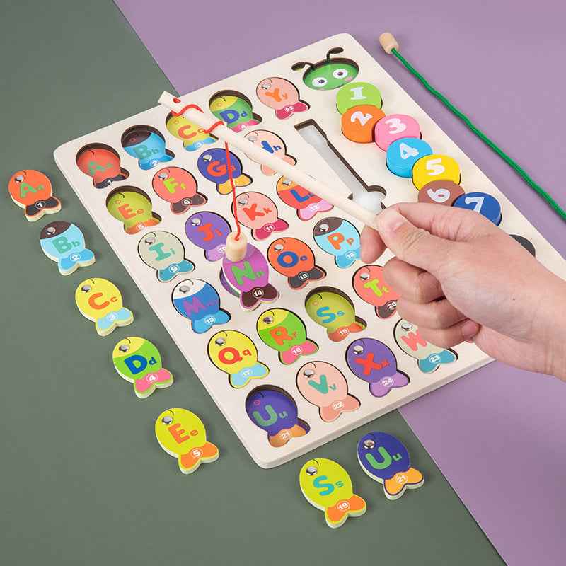 Engaging Wooden Alphabet Fishing Puzzle: Fun Learning for Kids by eprolo