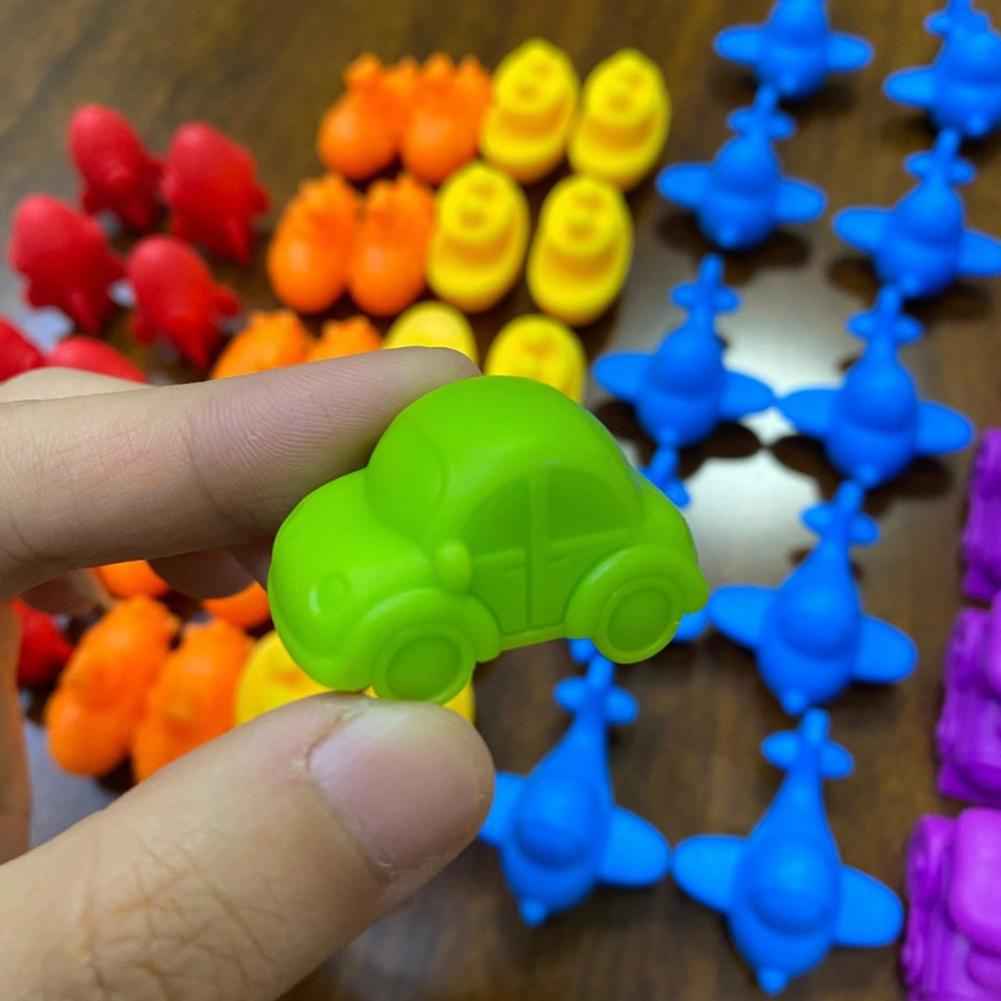 Children's Rainbow Count Early Education Cognitive Toys Montessori Teaching Aids Math Children's Game Set by eprolo