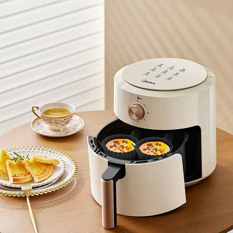 4-6 reusable silicone air fryer liners & baking cups – non-stick kitchen tools for eggs, cakes, meatballs. by eprolo