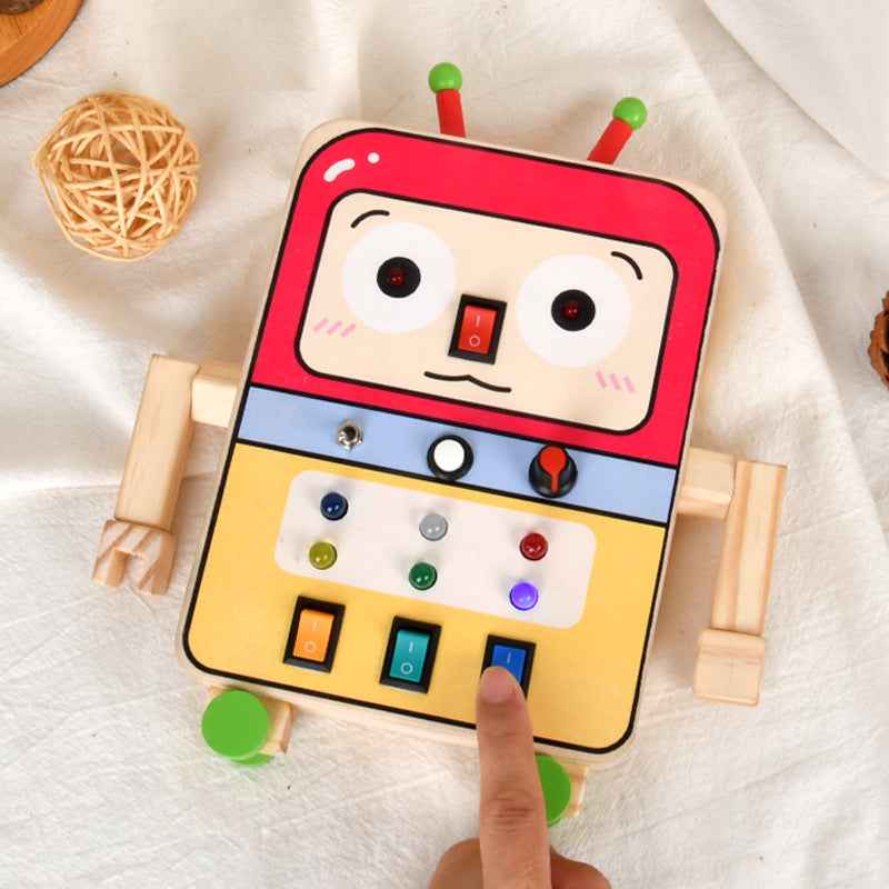 Children's circuit board switch power LED light robot busy board hands-on brain early education toy by eprolo