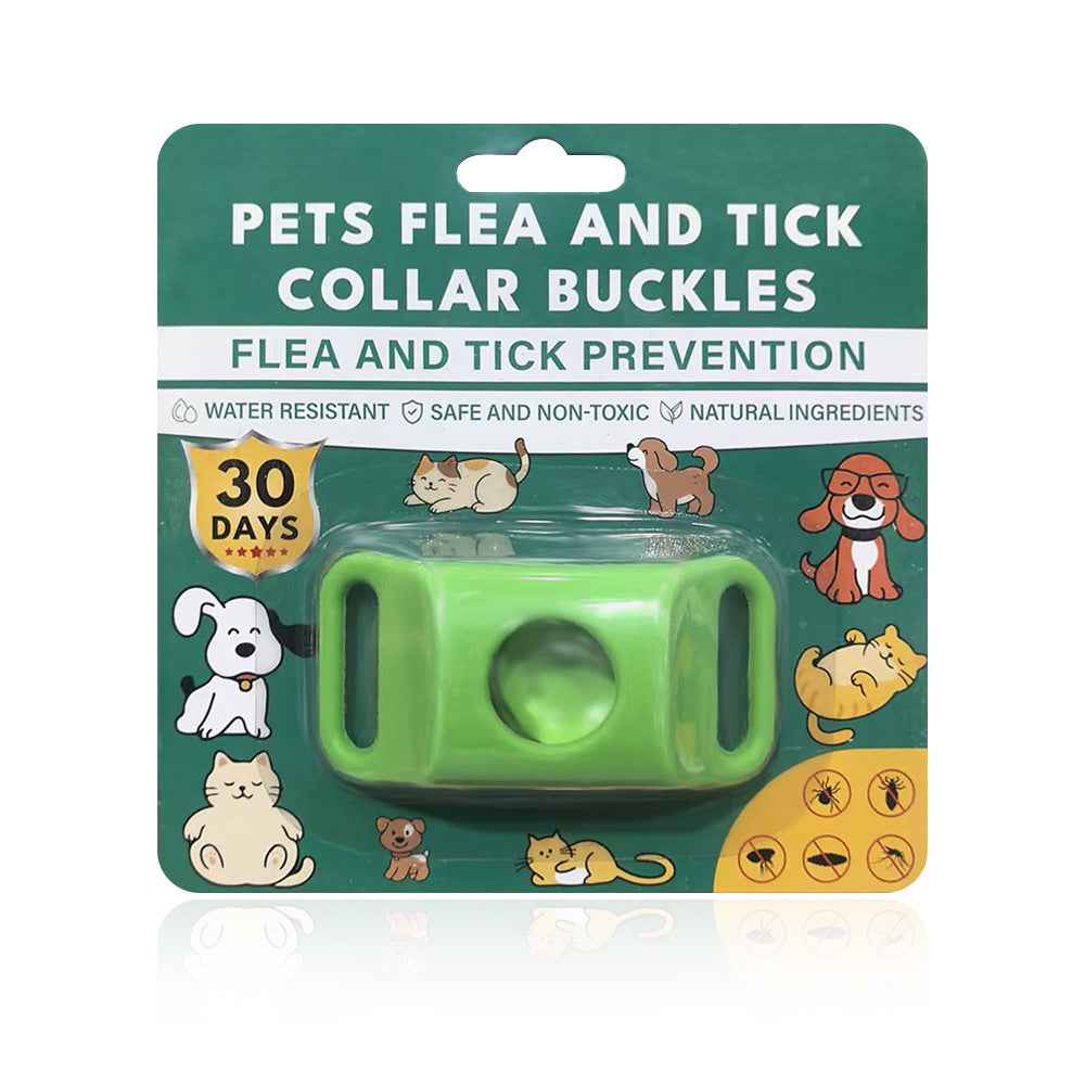 Pet Cat Dog Flea and Tick Prevention Silicone Collar with Insect Repellent Tag, Anti-Flea and Anti-Tick by eprolo