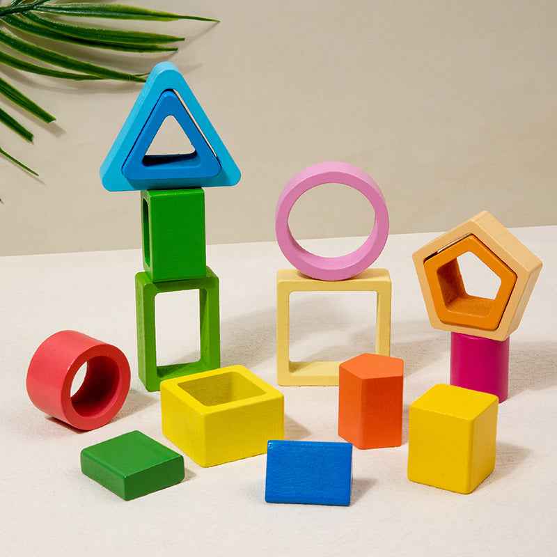 Geometric shape column matching assembly for children's enlightenment, boys and girls' early education puzzle toys, building blocks by eprolo