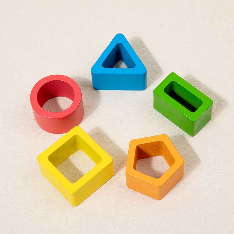 Geometric shape column matching assembly for children's enlightenment, boys and girls' early education puzzle toys, building blocks by eprolo