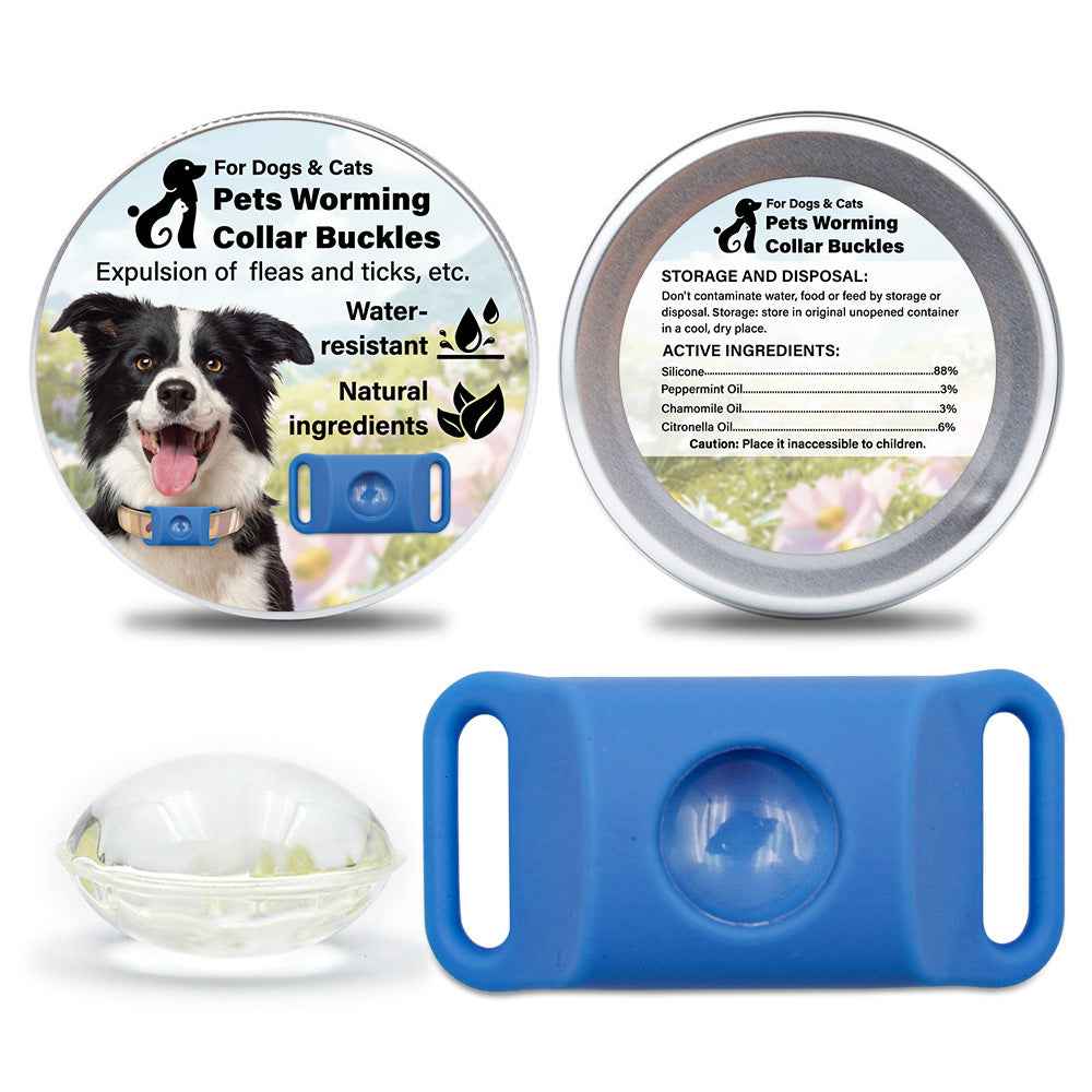 Pet Cat Dog Flea and Tick Prevention Silicone Collar with Insect Repellent Tag, Anti-Flea and Anti-Tick by eprolo