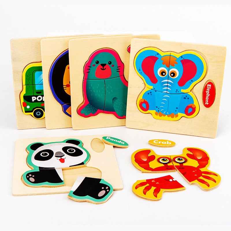Early Education Puzzle Jitterbug With The Same Children's Educational Animal Enlightenment Cognitive Puzzle Board Toys by eprolo