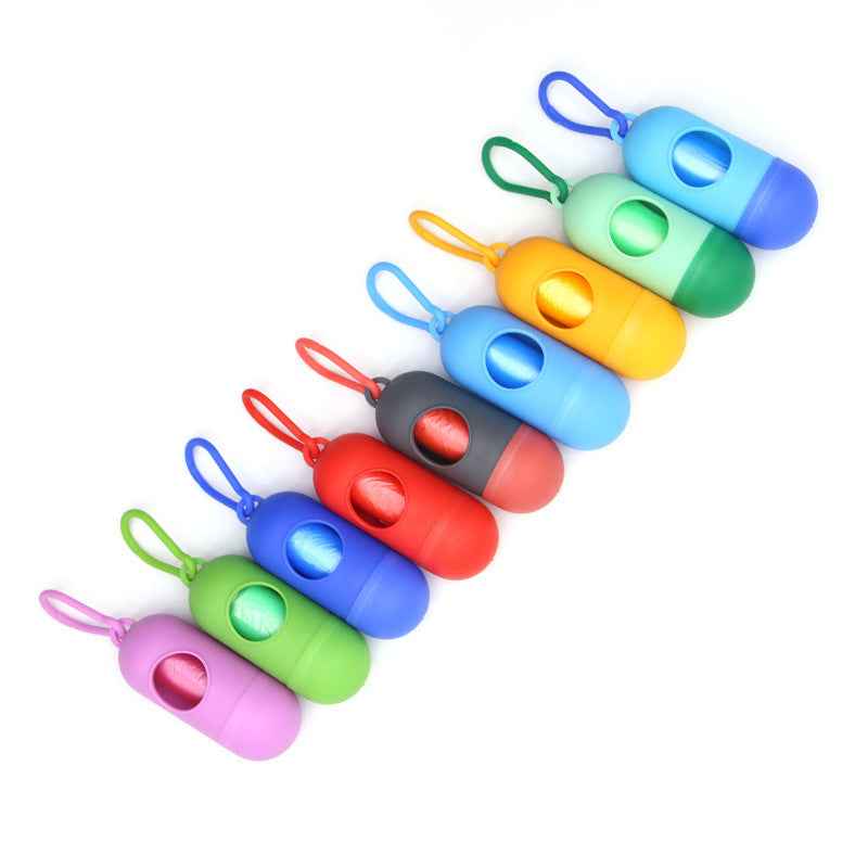Pet Waste Bag Capsule Dog Waste Box Pill Portable Thickened Poop Bag by eprolo