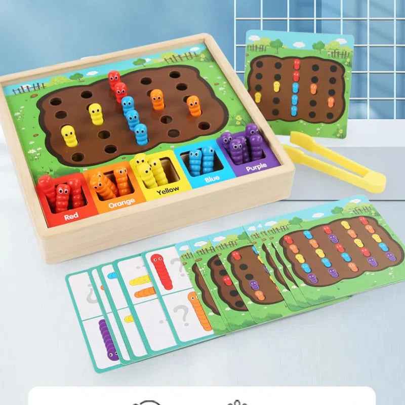 Children's classification insect catching game early education puzzle color classification matching caterpillar game by eprolo