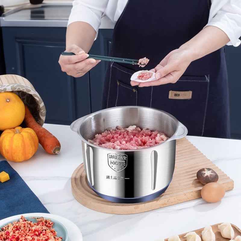 Electric Meat Grinders, 5L Food Processor, Stainless Steel Multifunctional Vegetable Slicer, Kitchen Chopper & Mixer by eprolo