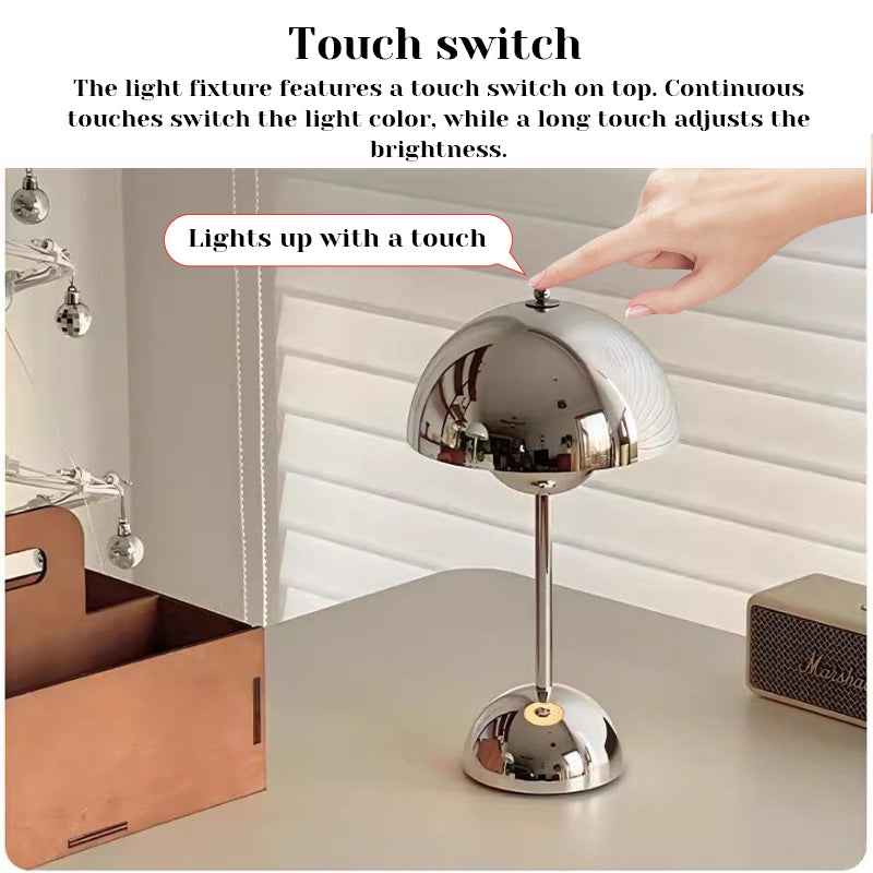 LED Mushroom Desk Lamp for Kids – Touch Control & USB Charging Night Light by eprolo