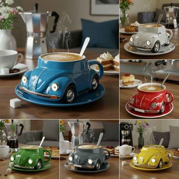 Creative Beetle Mug with 304 Stainless Steel Inner Core and Resin Craft, Beetle Design Coffee Mug by eprolo